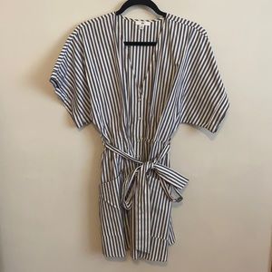 Nordstrom BP Women’s stripped button down short dress with pockets